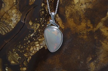 Sterling Silver Opal Pendant