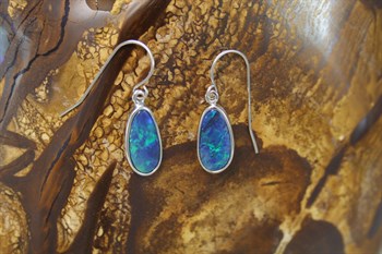 14ct WG Opal Earrings