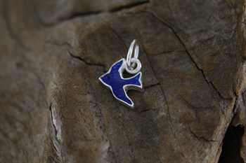 Stg Sil Blue Bird charm