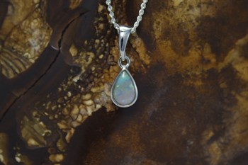 Sterling Silver Opal Pendant