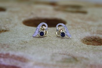 Sapphire & Diamond Studs