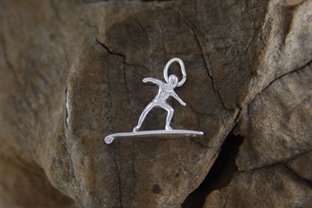 Stg Sil surfer charm