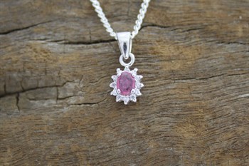 Stg Sil ruby Pendant