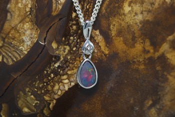 Sterling Silver Opal Pendant