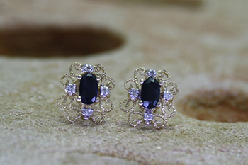 Sapphire & Diamond Studs