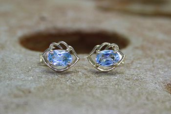 Blue Topaz Studs
