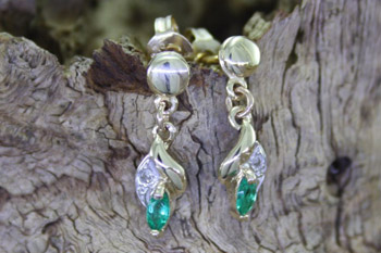  Emerald & Diamond Earrings