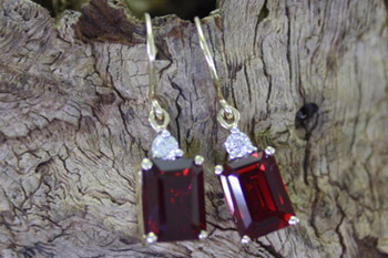 Ruby & Diamond Earrings