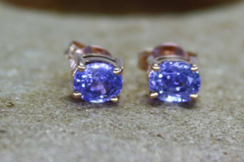 Ceylon Sapphire Studs