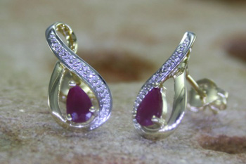Ruby & Diamond Earrings