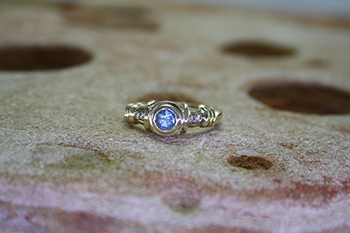 Blue Topaz & Diamond Ring