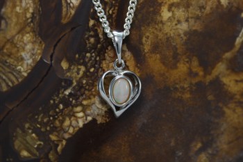 Sterling Silver Opal Pendant