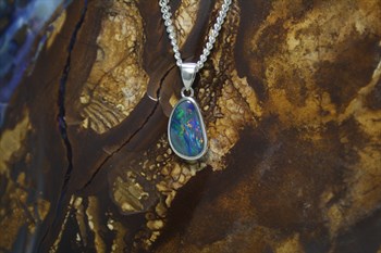 Sterling Silver Opal Pendant